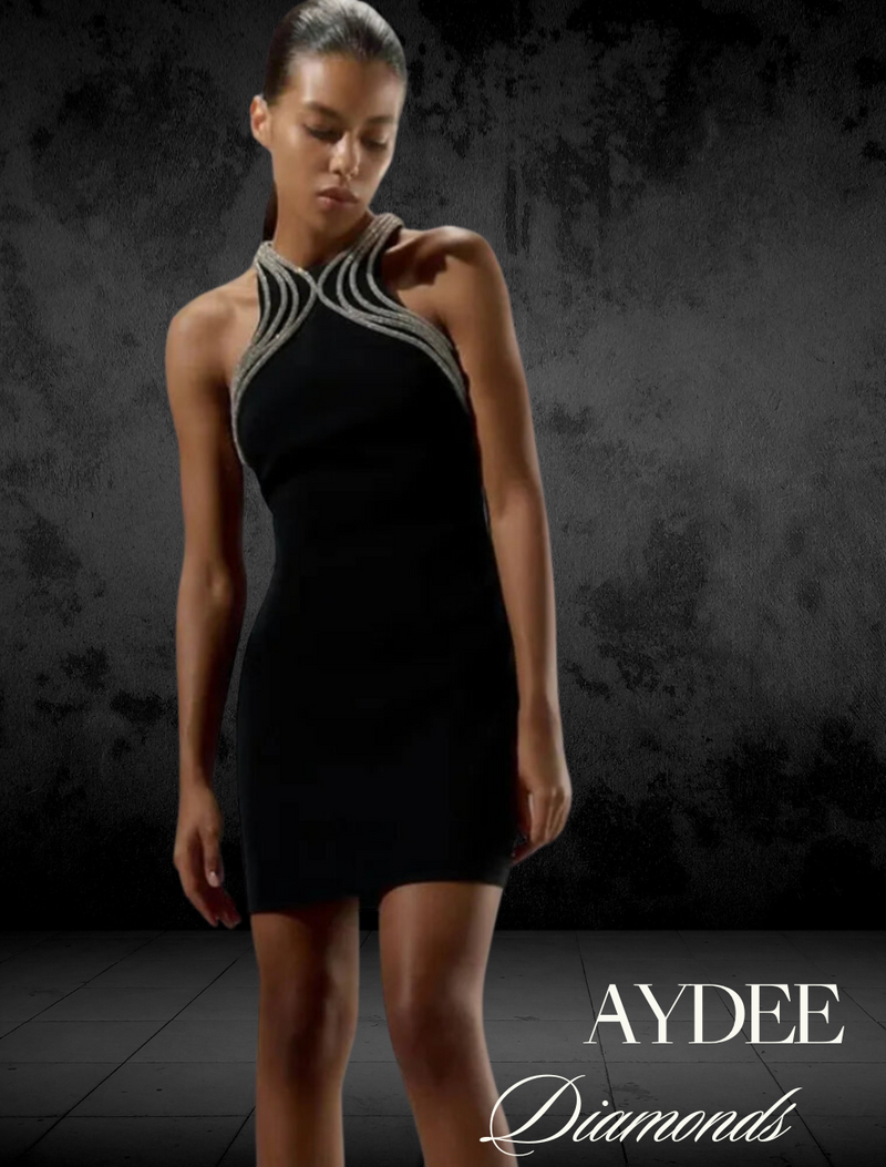 Aydee Diamonds Mini Dress - Le Lys Blanc