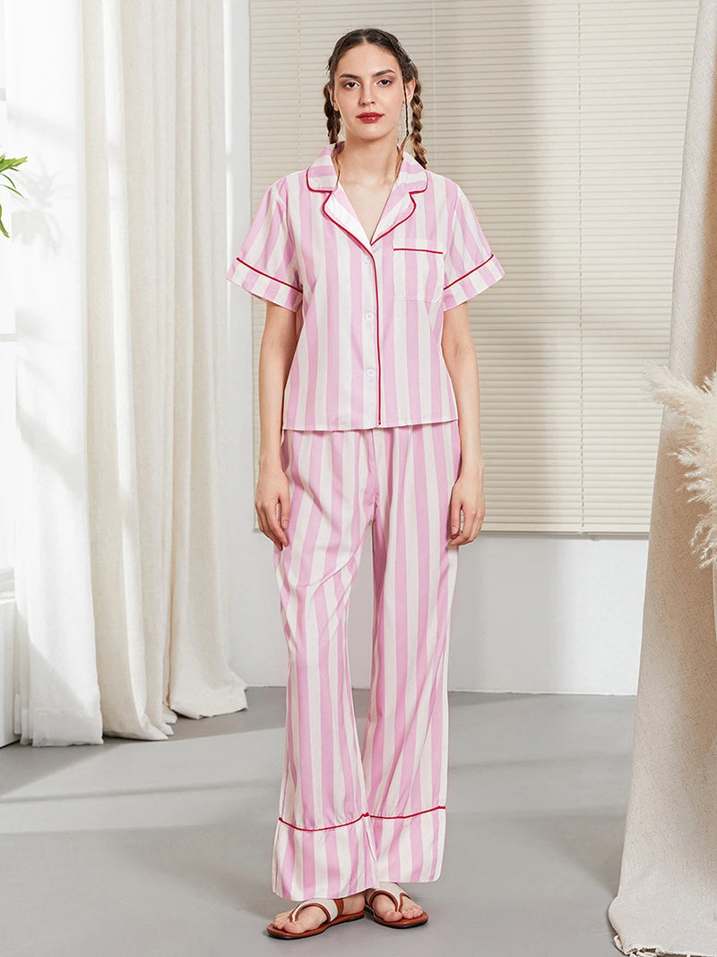 Candy Stripe Pajama Set - Le Lys Blanc