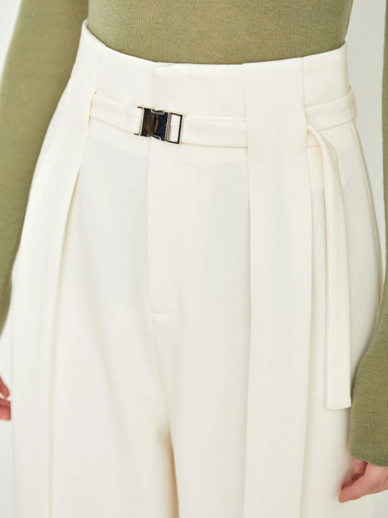 Aley Pants Removable Belt - Le Lys Blanc