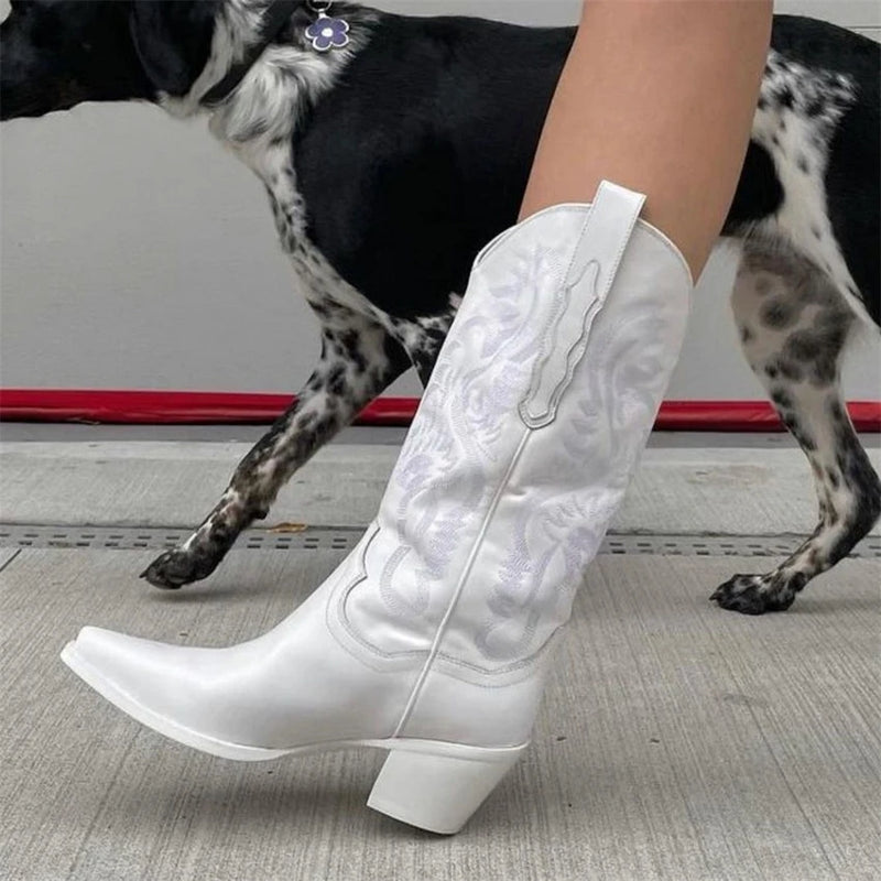 Dako Embroidered Western Boots