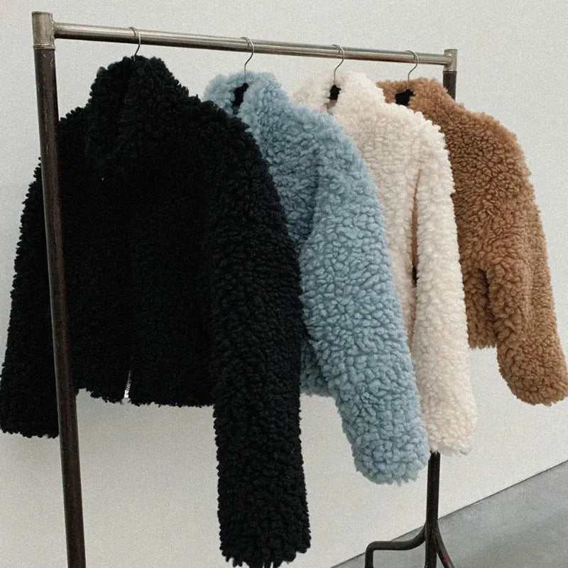 Faux Plush Coat