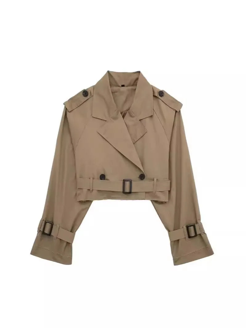 Urban Cropped Trench Jacket