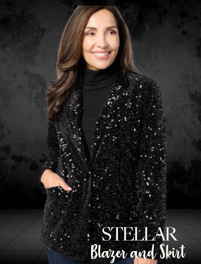 Stellar Sequin Blazer Set