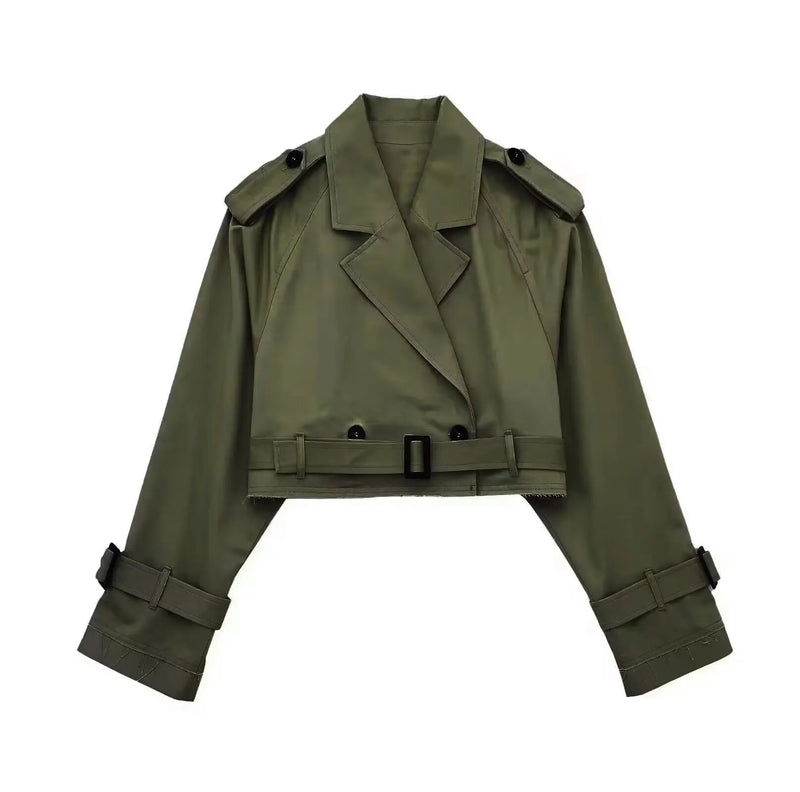 Urban Cropped Trench Jacket