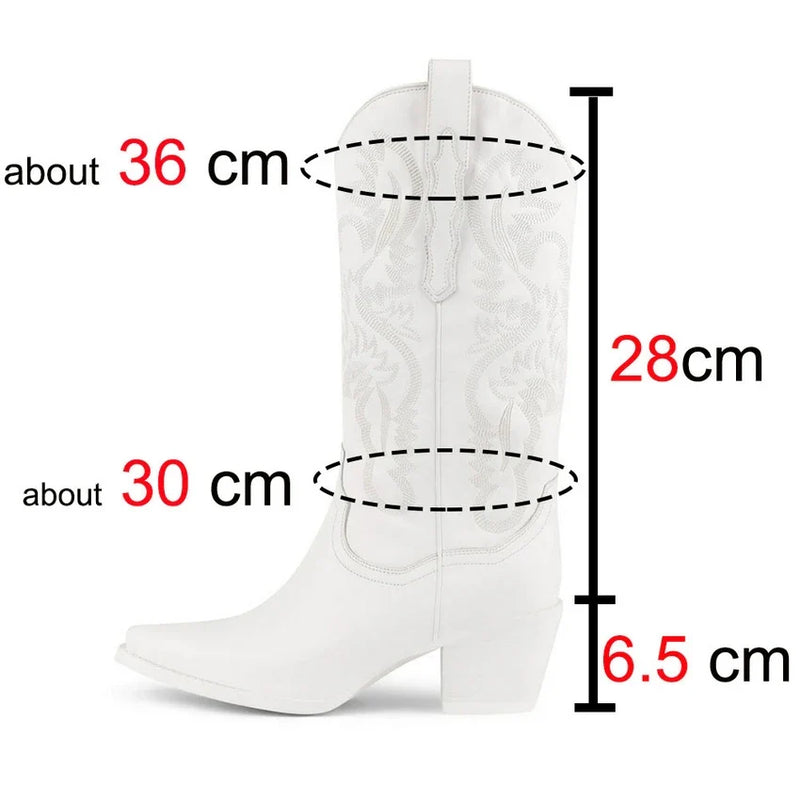 Dako Embroidered Western Boots