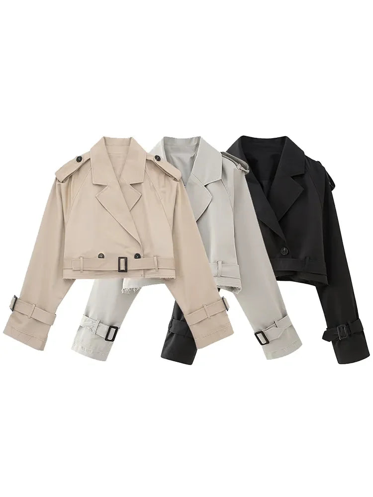 Urban Cropped Trench Jacket