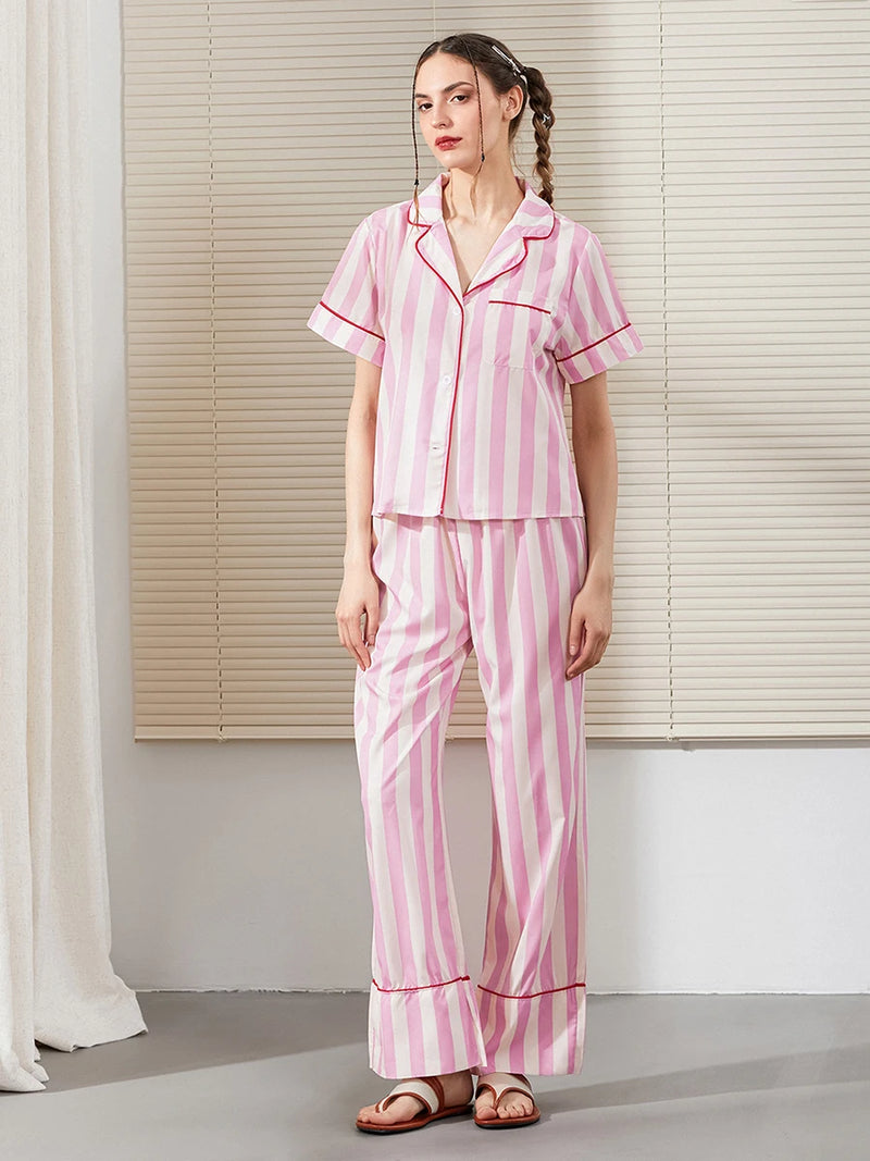 Candy Stripe Pajama Set - Le Lys Blanc