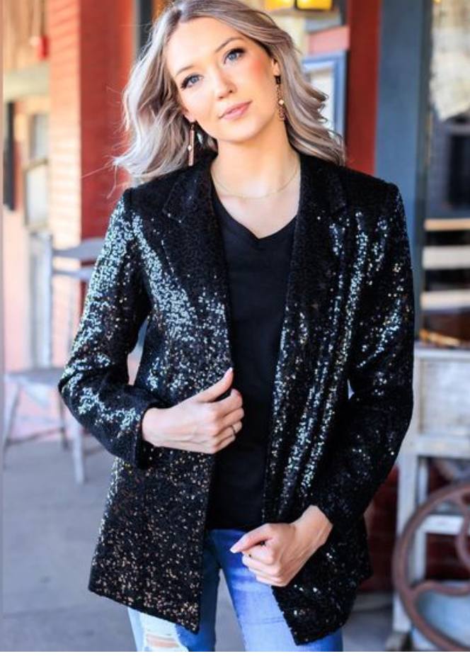 Stellar Sequin Blazer Set