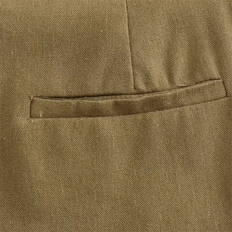 Aveux Linen Asymmetrical Pants