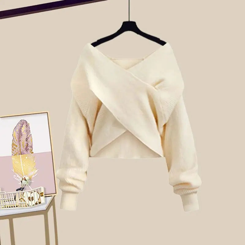 Ivory Twist Knit Sweater - Le Lys Blanc