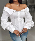 Bella Off-Shoulder Blouse - Le Lys Blanc