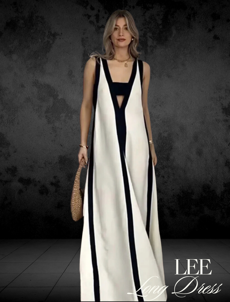 Lee White Contrast Dress - Le Lys Blanc