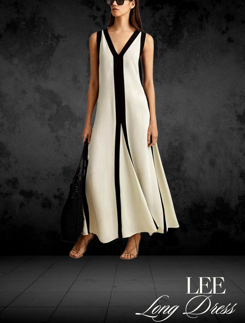 Lee White Contrast Dress - Le Lys Blanc