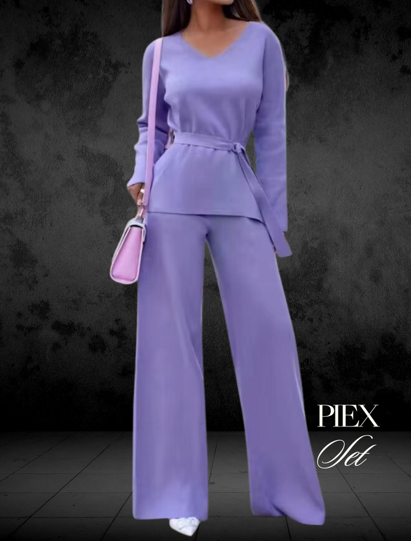 Piex Lavender Luxe Pant Set - Le Lys Blanc