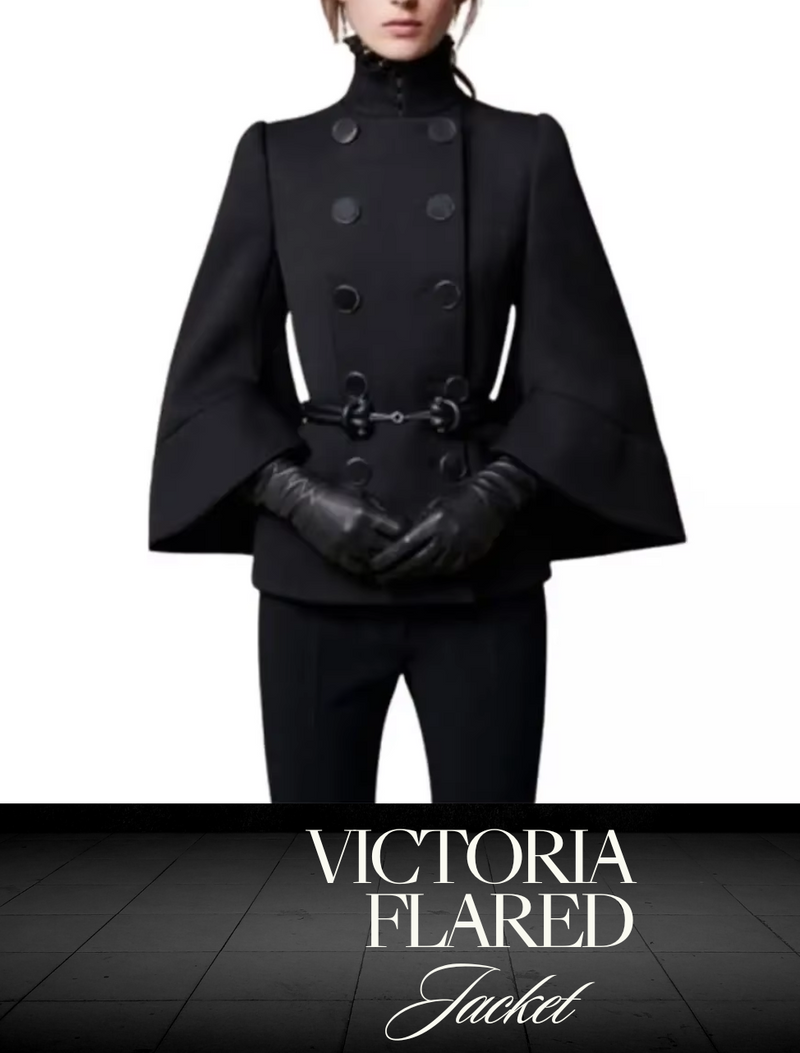 Victoria Flared Double-Breasted Jacket - Le Lys Blanc